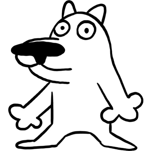 Стикерпак White Dog для Telegram