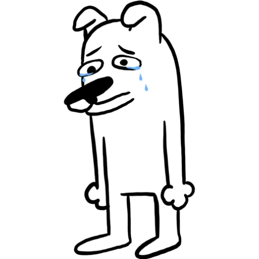 😢 Стикер «White Dog» для Telegram