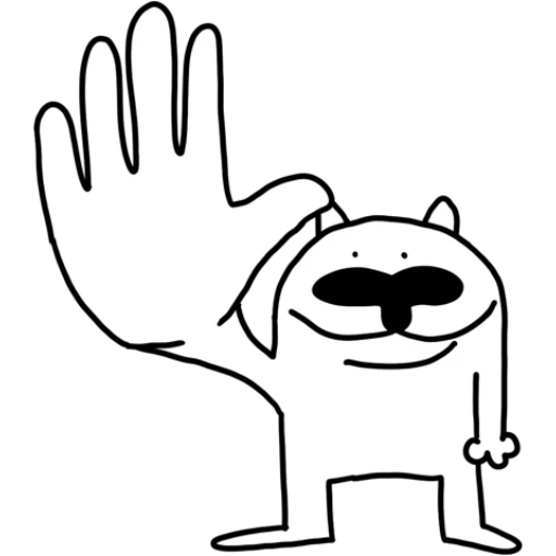 👋 Стикер «White Dog» для Telegram