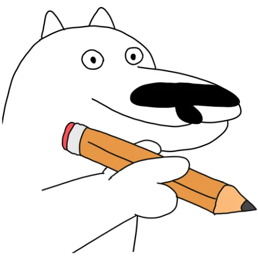 ✍️ Стикер «White Dog» для Telegram