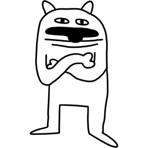 😐 Стикер «White Dog» для Telegram
