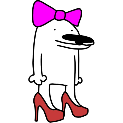 💃 Стикер «White Dog» для Telegram