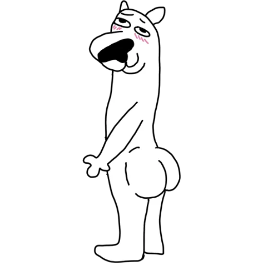 🍑 Стикер «White Dog» для Telegram