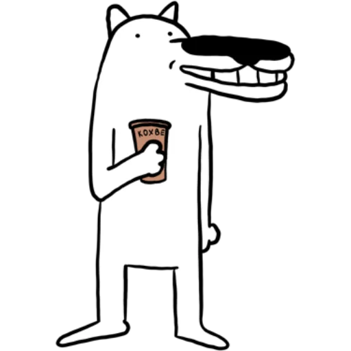 ☕️ Стикер «White Dog» для Telegram