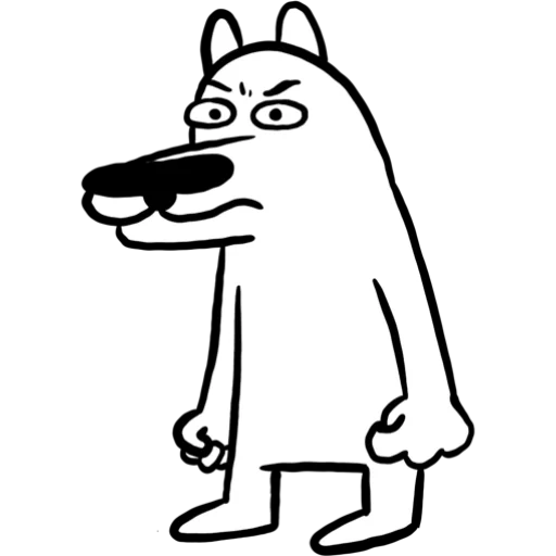 😠 Стикер «White Dog» для Telegram