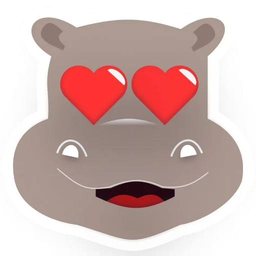 ❤️ Стикер «Бегемот НОРСИ-ТРАНС» для Telegram