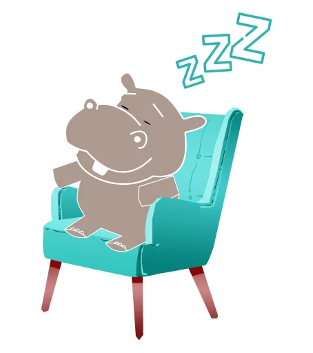 😴 Стикер «Бегемот НОРСИ-ТРАНС» для Telegram