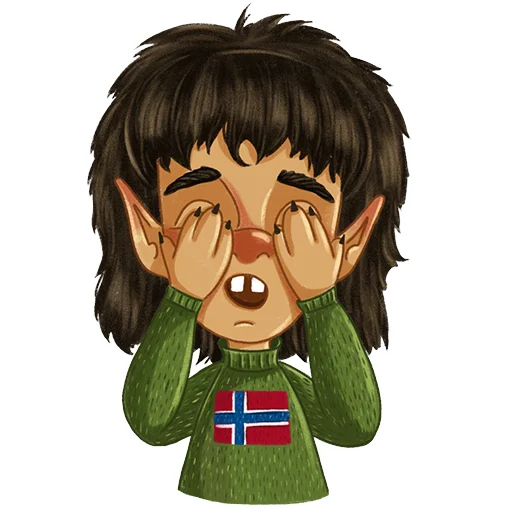 🙈 Стикер «Norsk Troll» для Telegram