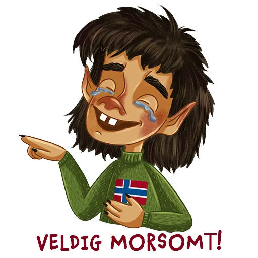 😂 Стикер «Norsk Troll» для Telegram