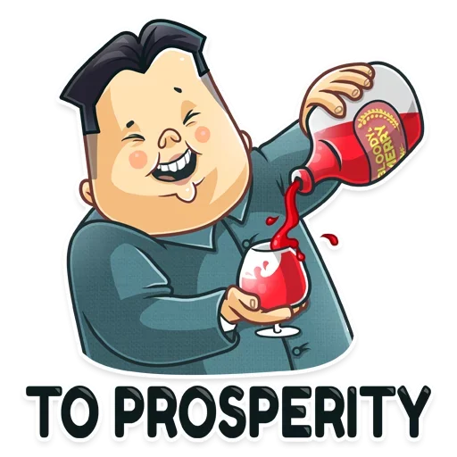 🍷 Стикер «Ким Чен Ын» для Telegram