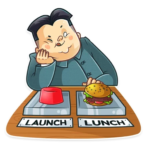 🍔 Стикер «Ким Чен Ын» для Telegram