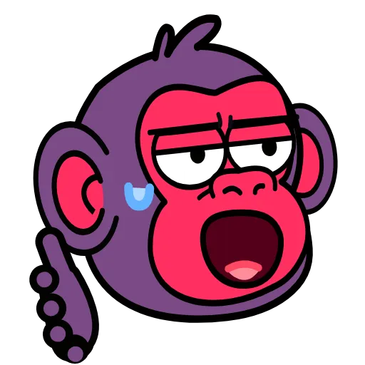 Стикер 17 🍸 Notmeme monkey