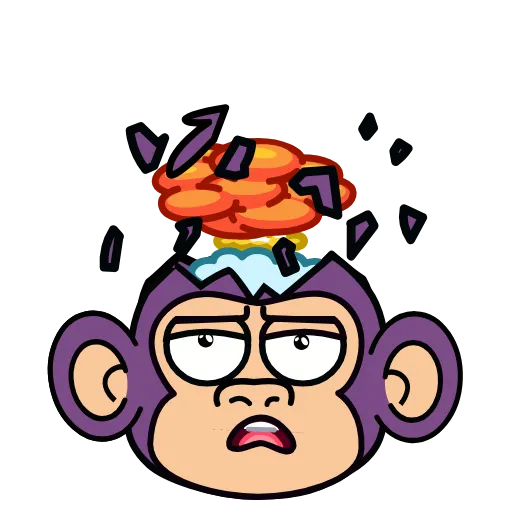 Стикер 16 🍸 Notmeme monkey