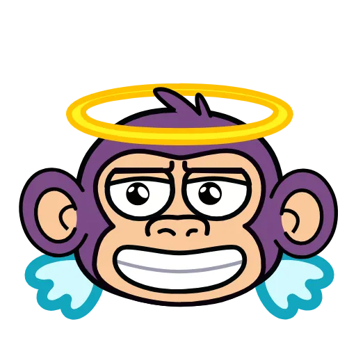 Стикер 5 🍸 Notmeme monkey