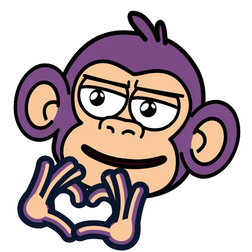Стикер 30 🍸 Notmeme monkey