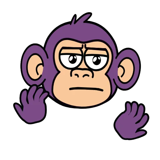 Стикер 21 🍸 Notmeme monkey