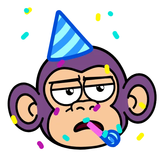 Стикер 12 🍸 Notmeme monkey