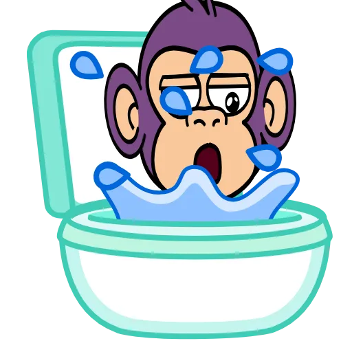 Стикер 28 🍸 Notmeme monkey
