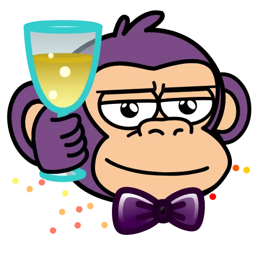 Стикер 35 🍸 Notmeme monkey