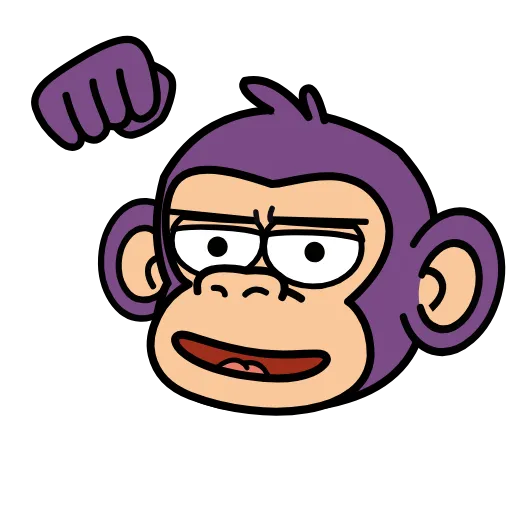 Стикер 31 🍸 Notmeme monkey