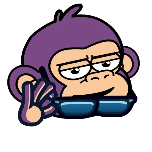 Стикер 10 🍸 Notmeme monkey