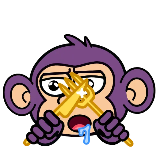 Стикер 24 🍸 Notmeme monkey
