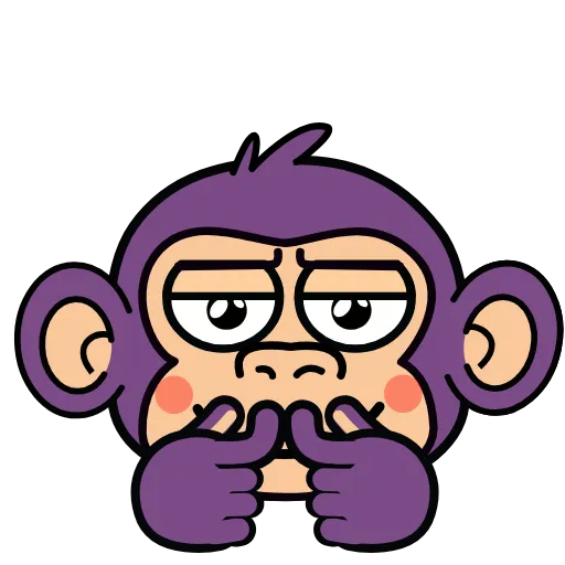 Стикер 4 🍸 Notmeme monkey