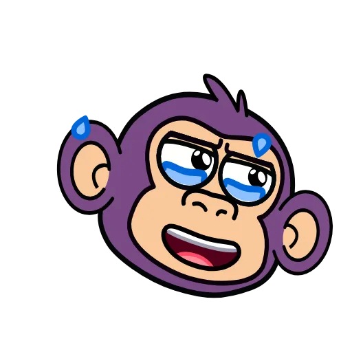 Стикер 3 🍸 Notmeme monkey