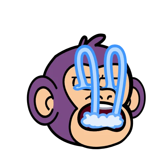 Стикер 14 🍸 Notmeme monkey