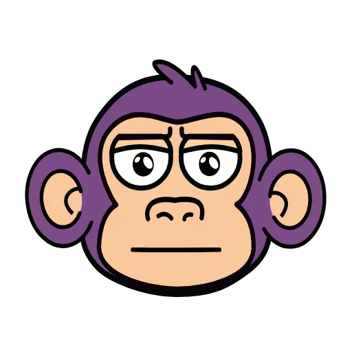 Стикер 40 🍸 Notmeme monkey