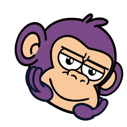 Стикер 6 🍸 Notmeme monkey