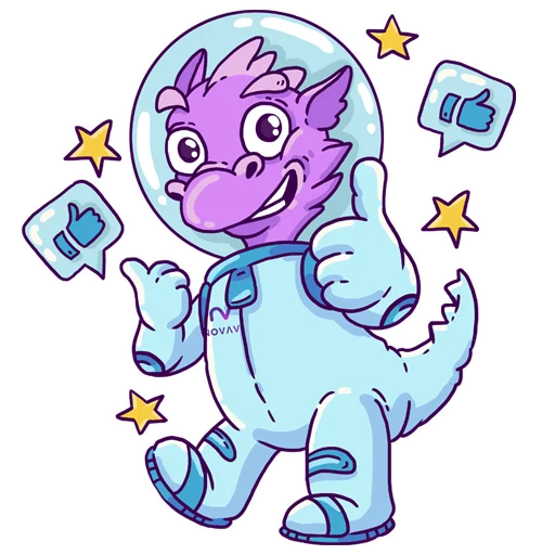 👍 Стикер «NovaDragon» для Telegram
