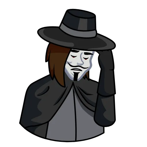 🤦‍♂️ Стикер «Guy Fawkes» для Telegram