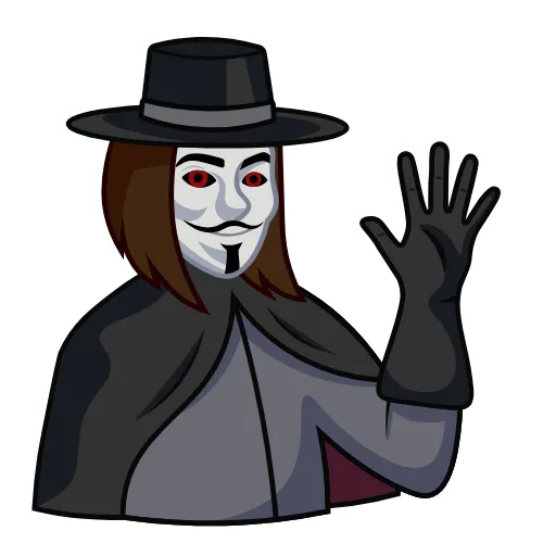 🤚 Стикер «Guy Fawkes» для Telegram