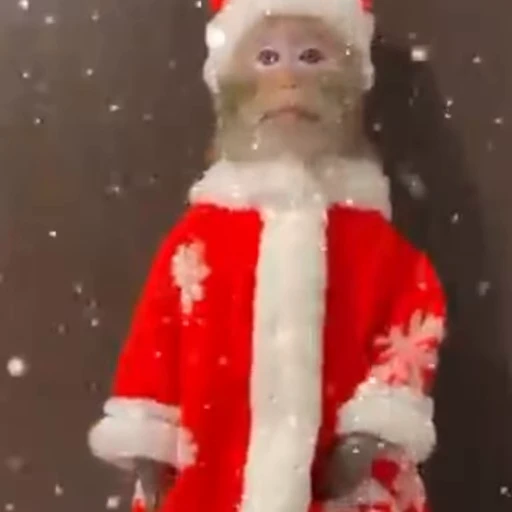 🎄 Стикер «Новогодние обезьянки» для Telegram