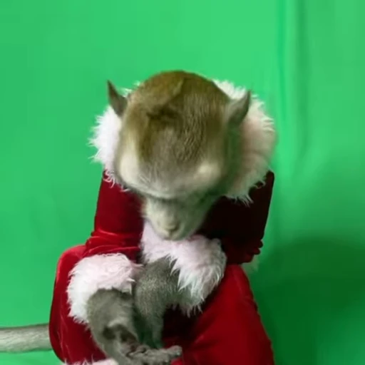 🎄 Стикер «Новогодние обезьянки» для Telegram