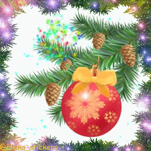 🎄 Стикер «С Новым годом» для Telegram