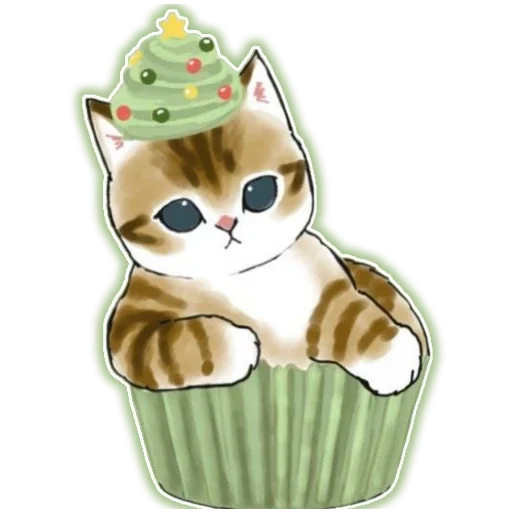 🍔 Стикер «Новый Год и Котики» для Telegram