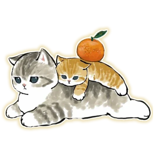 🍔 Стикер «Новый Год и Котики» для Telegram