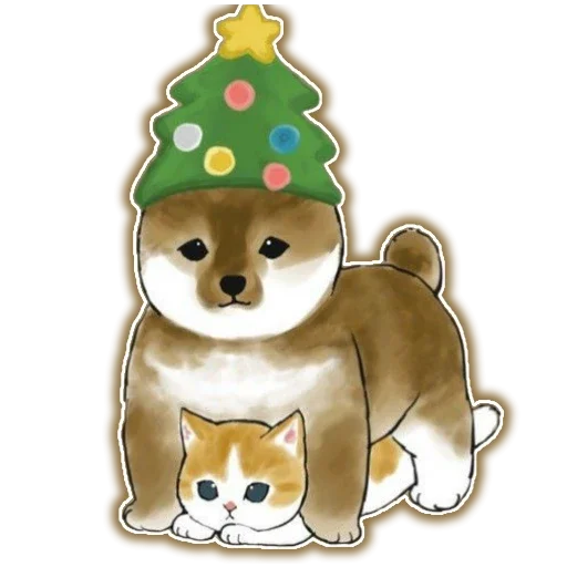 🍔 Стикер «Новый Год и Котики» для Telegram