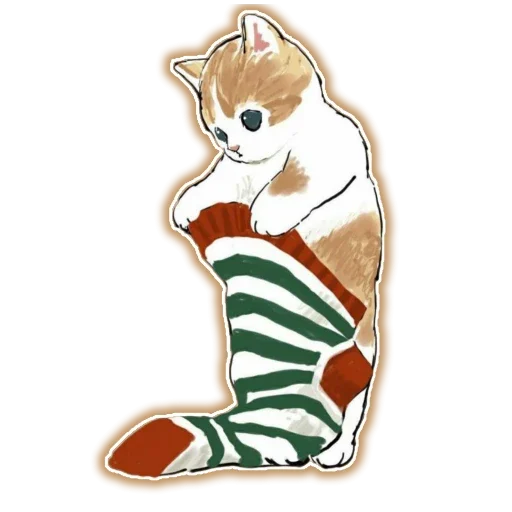 🍔 Стикер «Новый Год и Котики» для Telegram