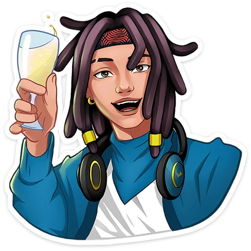 🍾 Стикер «Нокс» для Telegram