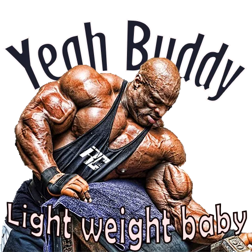 🦾 Стикер «Light Weight Baby» для Telegram