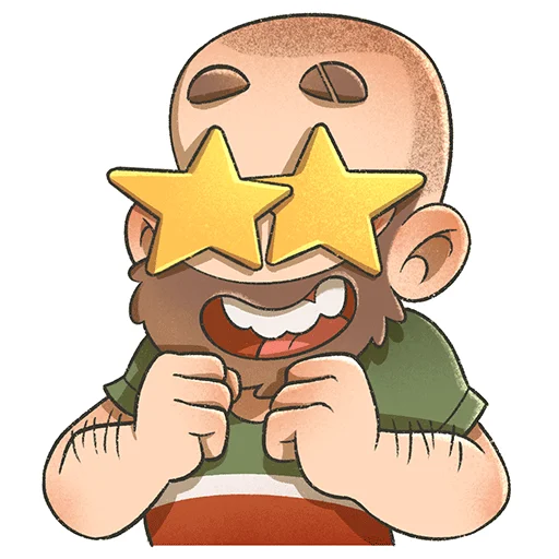 🤩 Стикер «Bearded boy» для Telegram