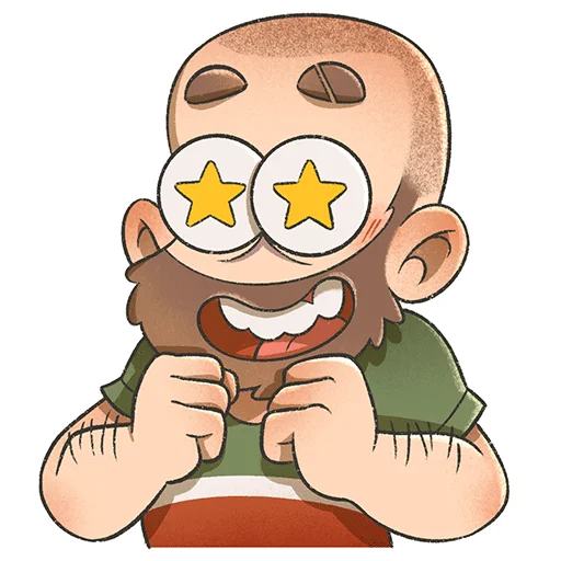 🤩 Стикер «Bearded boy» для Telegram