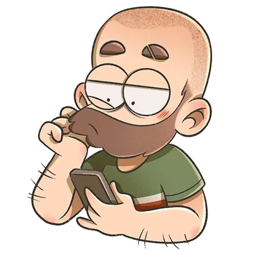 😒 Стикер «Bearded boy» для Telegram