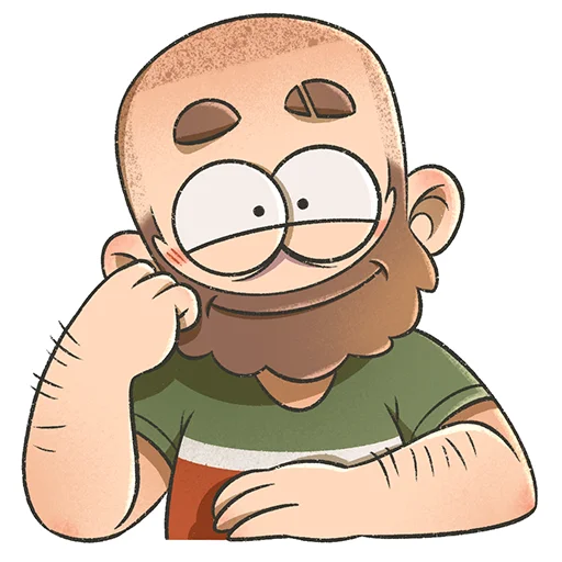 😊 Стикер «Bearded boy» для Telegram