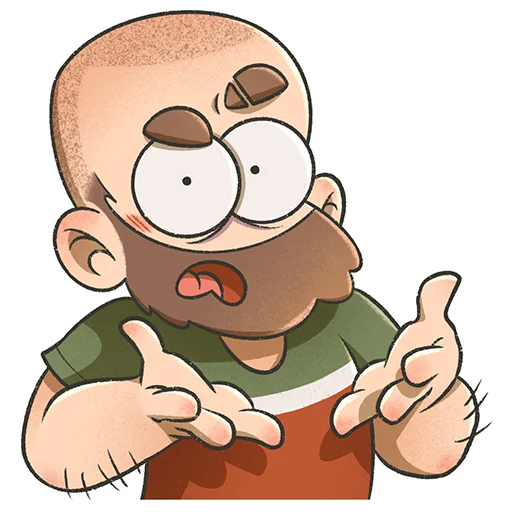 🤨 Стикер «Bearded boy» для Telegram