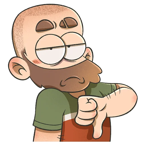 👎 Стикер «Bearded boy» для Telegram