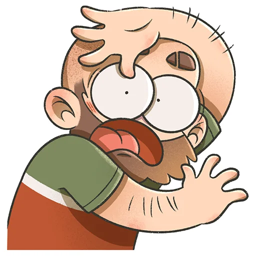 😱 Стикер «Bearded boy» для Telegram